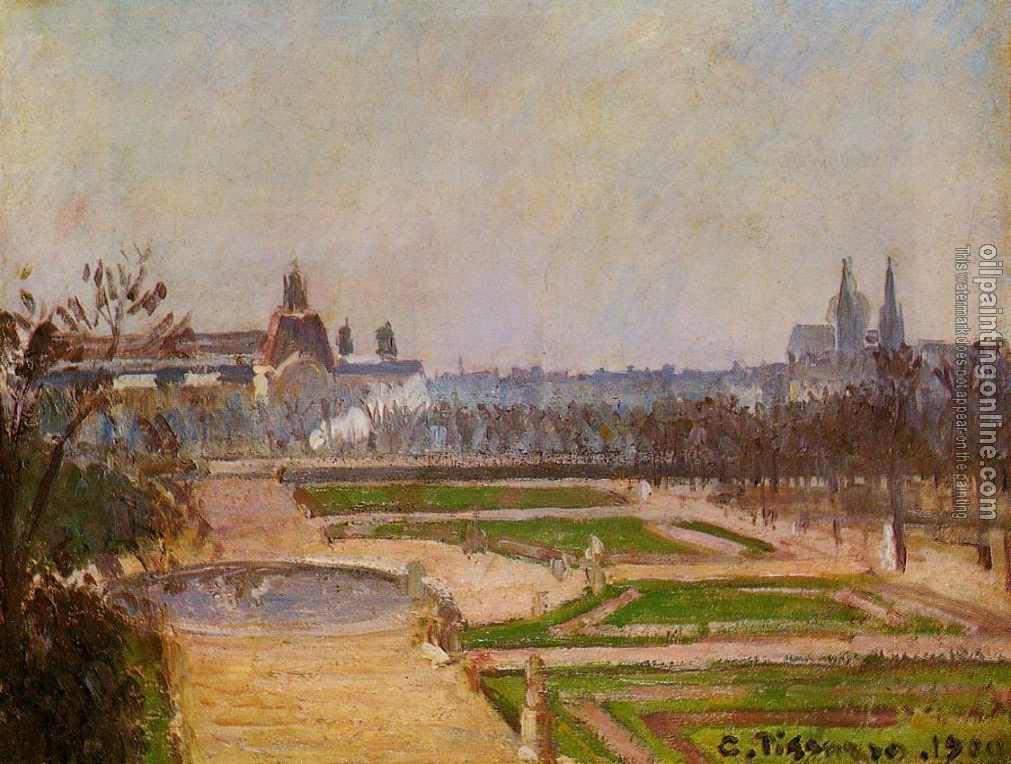 Pissarro, Camille - The Tuileries and the Louvre